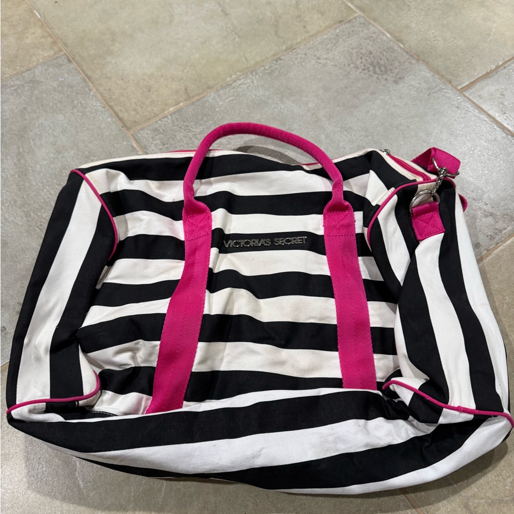 Victoria’s Striped Duffle